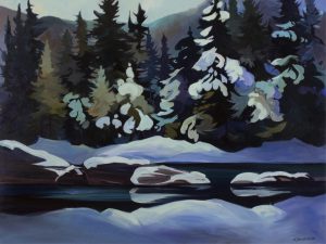 Lorna Dockstader: SNOWY SHAPES ALONG THE ELBOW RIVER