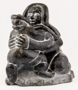 Josephie Nalukturuk: CROUCHING MOTHER AND CHILD