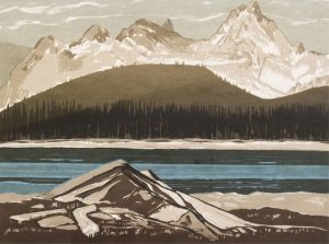 George Weber: UPPER WATERFOWL LAKE, JASPER-BANFF HIGHWAY, ALBERTA