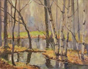 Thomas Keith (Tom) Roberts: AUTUMN BIRCH TREES