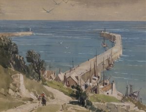 Alfred Crocker Leighton: A SOUTH COAST FISHING VILLAGE