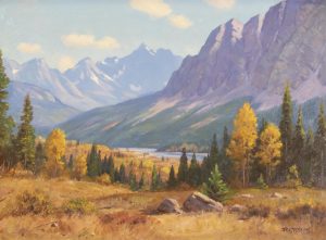 Roland Gissing: AUTUMN RIVER VALLEY AND MOUNTAINS