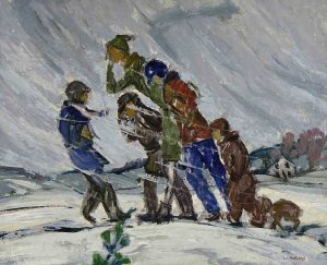 William Parsons: UNTITLED (WALKING AGAINST WINTER WINDS)