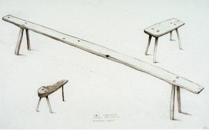 William Kurelek: THE BENCHES OF A PODILIAN AGRICULTURALIST AT THE END OF THE 19TH CENTURY