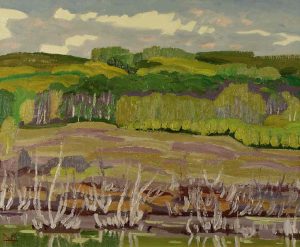 Illingworth Holey Kerr: POND IN HILLS BELOW LEIGHTON CENTRE