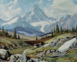 Duncan Mackinnon Crockford: MT ASSINABOINE FROM THE TOP OF THE PASS