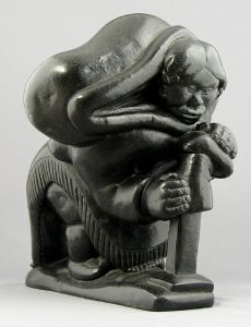 Unidentified Inuit Artist: POLISHING THE STONE
