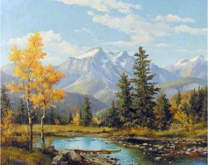 Duncan Mackinnon Crockford: AUTUMN ALONG THE KANANASKIS, ALTA
