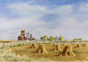 Don Frache: UNTITLED (STOOKS AND GRAIN ELEVATORS)