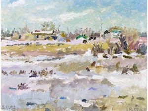 Reta Madeline Cowley: SNOWY PASTURE AND STUBBLE