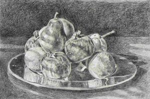 Mary Frances Pratt: UNTITLED STILL LIFE (FRUIT ON A PLATE)