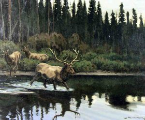 Matt Lindstrom: UNTITLED (ELK CROSSING)