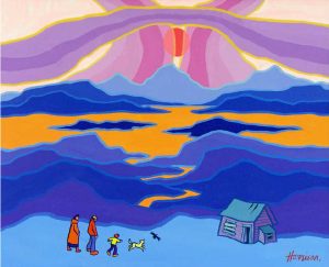 Ted Harrison: EVENING LAKE