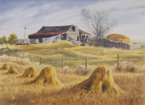 Don Frache: BARN AND STOOKS