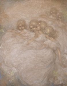 Charles Ernest de Belle: GIRLS IN FLOWING WHITE GOWNS