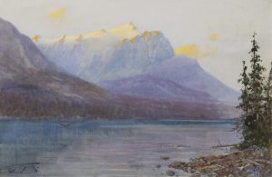 Frederic Marlett Bell-Smith: MOUNTAIN LAKE AND SNOW-CAPPED RIDGE