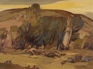 Luke Orton Lindoe: SOME TREES IN THE VALLEY OF GROS VENTRE CR., PUSHED BY THE WIND