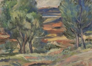 William Lewy Leroy Stevenson: LANDSCAPE WITH TREES