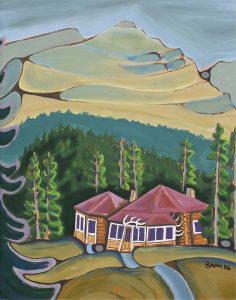 Pat Bavin: RAMS PASTURE CABIN (MT JIMMY BEHIND)”