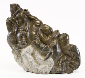Adamie Ningeok: LET’S ALL PULL TOGETHER (A TANGLE OF FIGURES, HUMAN, SEAL, BEAR)