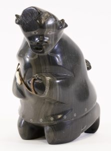 Davidee Eyaituq (Eyitook): KNEELING HUNTER  WITH SEAL CATCH