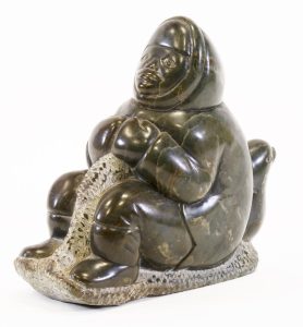 Conlucy Niviaxie: SEATED FIGURE AND SEAL