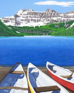 Barbara Engel: AFTER THE PADDLE, CAMERON LAKE, ALBERTA