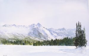 John Harvie: PRINCESS MARGARET RANGE FROM JOHNSON LAKE – BANFF