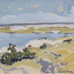 David T. Alexander BLACKSTRAP LAKE; 1981 acrylic on canvas 12 x 16 in.