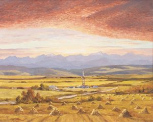 Duncan Mackinnon Crockford: THE CHINOOK FROM SPRINGBANK, WEST OF CALGARY, ALBERTA