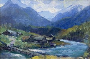 Frederic Marlett Bell-Smith: LOGGING CAMP, BRITISH COLUMBIA (STUDY)