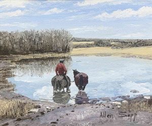Allen Sapp: WATERING HIS HORSES