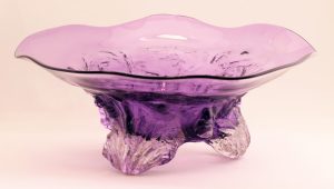 Mark Gibeau: FACE SERIES FLUTED BOWL – PURPLE