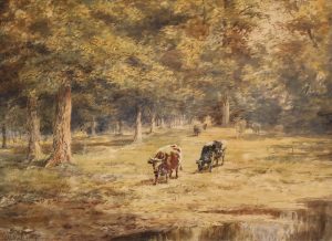 Marmaduke Matthews: CATTLE GRAZING IN A FORESTED LANDSCAPE