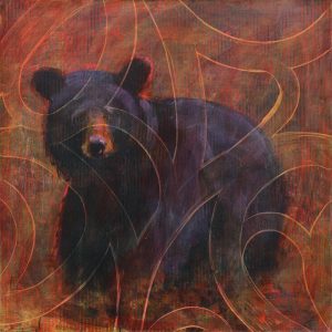 Les Thomas: ANIMAL PAINTING #45-4276 (BLACK BEAR)