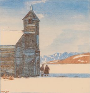 Walter Joseph Phillips: CHURCH AT MORLEY, ALBERTA