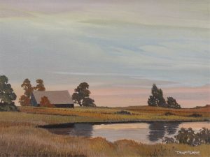 Richard (Dick) Ferrier: FARMLAND WITH BARN AND SLOUGH