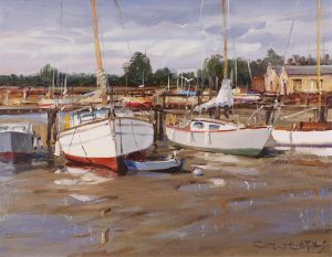 George William Bates: LOW TIDE, WOODBRIDGE