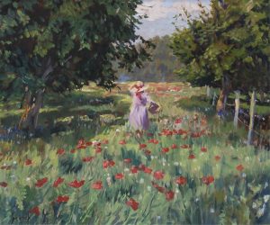 Ron Hedrick: GIRL IN FIELD OF POPPIES
