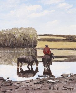 Allen Sapp: WATERING THE HORSES
