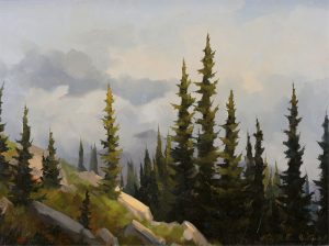 Karl E. Wood: EVENING LIGHT, MT. REVELSTOKE