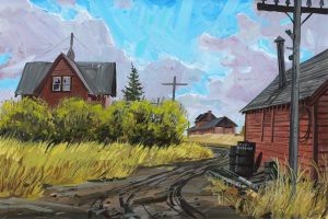 William Roy (Bill) Brownridge: STATION SECTION HOUSE & SHED VULCAN