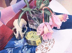 Walter Drohan: STILL LIFE WITH ORCHIDS & LACE