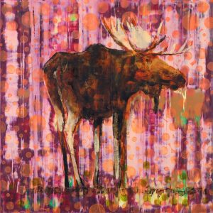 Les Thomas: ANIMAL PAINTING #014-1119 (MOOSE)
