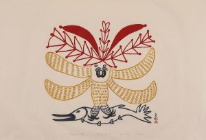 Pitseolak Ashoona: BIRD SPIRIT AND FISH