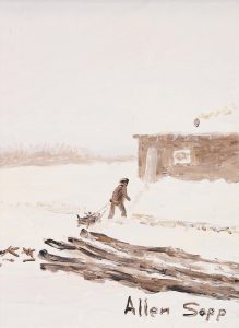 Allen Sapp: PULLING WOOD TO THE HOUSE