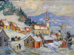 Armand Tatossian: VILLAGE, QUEBECOIS, HIVER
