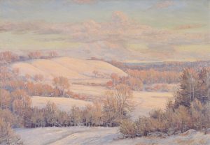Ernest Luthi: WINTER SCENE, QU’APPELLE VALLEY, LATE LIGHT