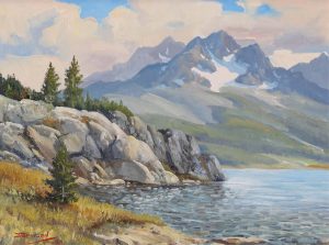 Duncan Mackinnon Crockford: UPPER SPRAY LAKES ON THE ROAD TO MUD LAKE, ALBERTA