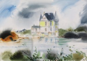 David Lloyd Blackwood: BARBOUR HOUSE (RAIN), NEWTOWN